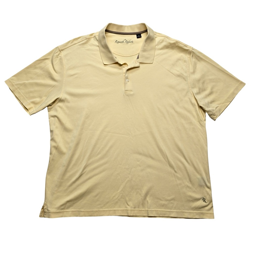 Kenneth Roberts Polo Shirt XXL Yellow Golf Casual‎ Classic